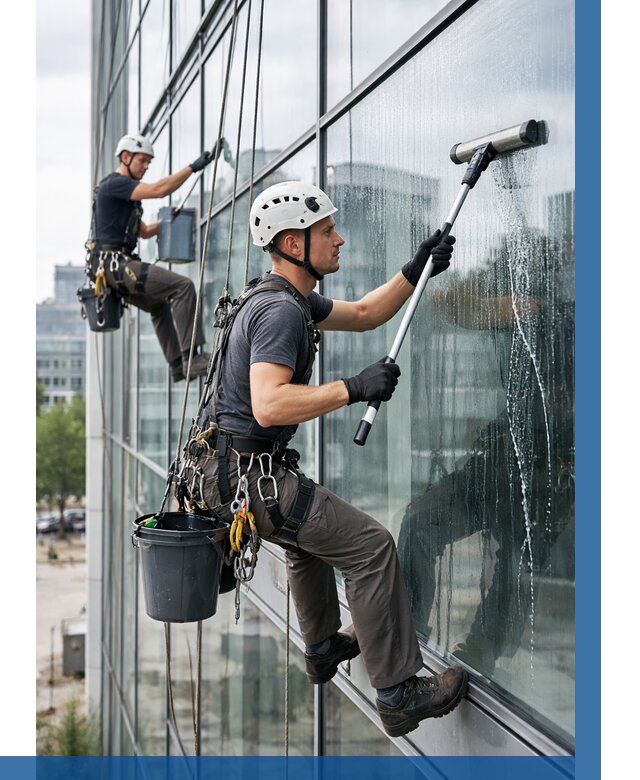 Мойка витражей альпинистами в Партизанске от 751 р. под ключ|ВЫСОТНИК-Прт