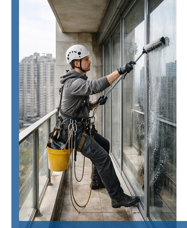 Профессиональная мойка балконного остекления в Партизанске