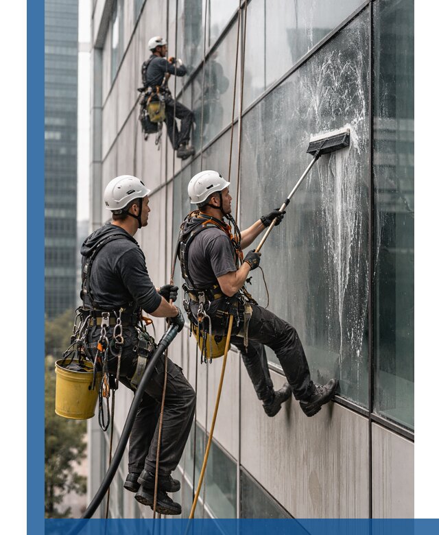 Профессиональная высотная мойка фасадов зданий в Партизанске