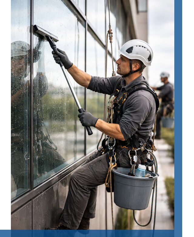 Мойка стеклянных фасадов в Партизанске от 215 р. | ВЫСОТНИК-Прт