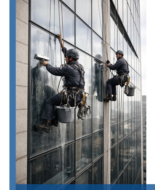 Профессиональная мойка стеклянных фасадов зданий в Партизанске