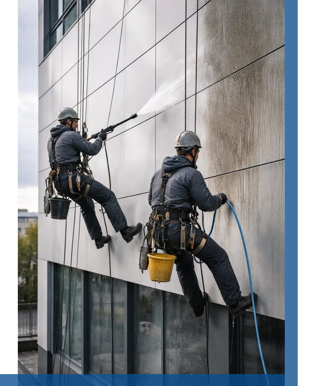 Мойка фасада из композита в Партизанске по цене от 322 р. | ВЫСОТНИК-Прт