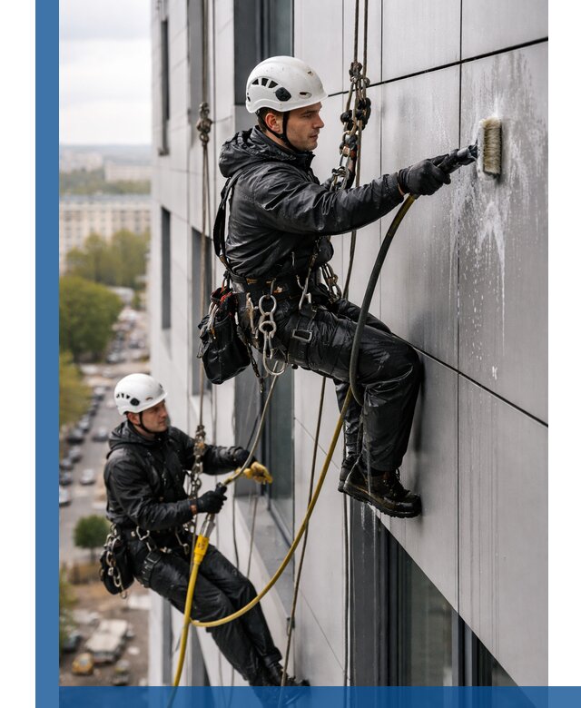 Профессиональная мойка фасада из композита в Партизанске