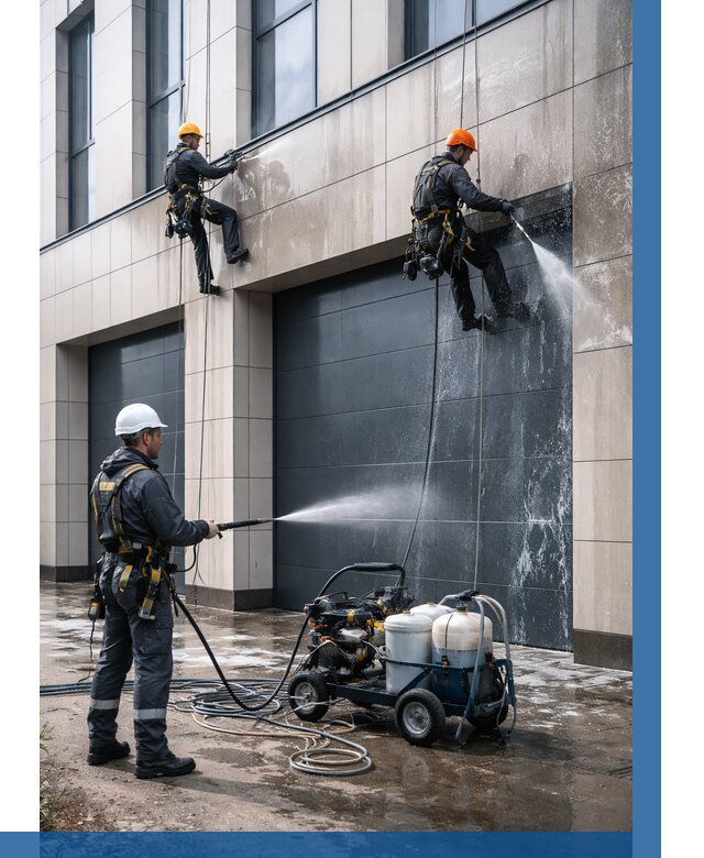 Послестроительная мойка фасада в Партизанске от 322 р. | ВЫСОТНИК-Прт