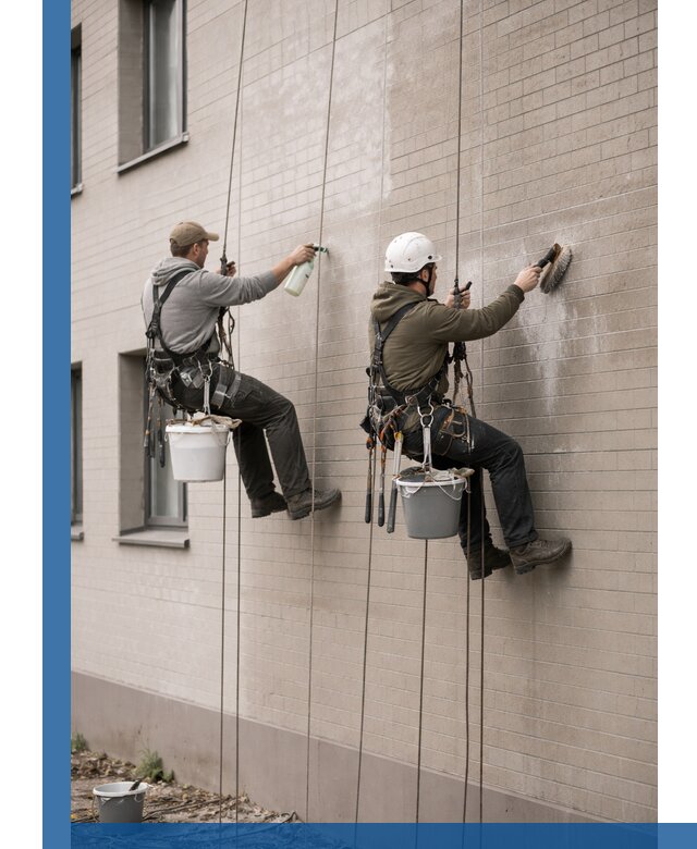 Удаление высолов с фасада зданий в Партизанске без повреждений и следов