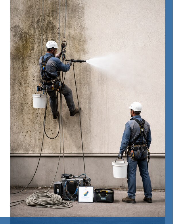 Очистка фасада от плесени в Партизанске от 322 р. | ВЫСОТНИК-Прт