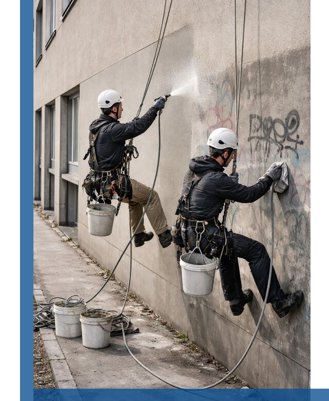 Антиграффити покрытие фасада с защитой от надписей в Партизанске