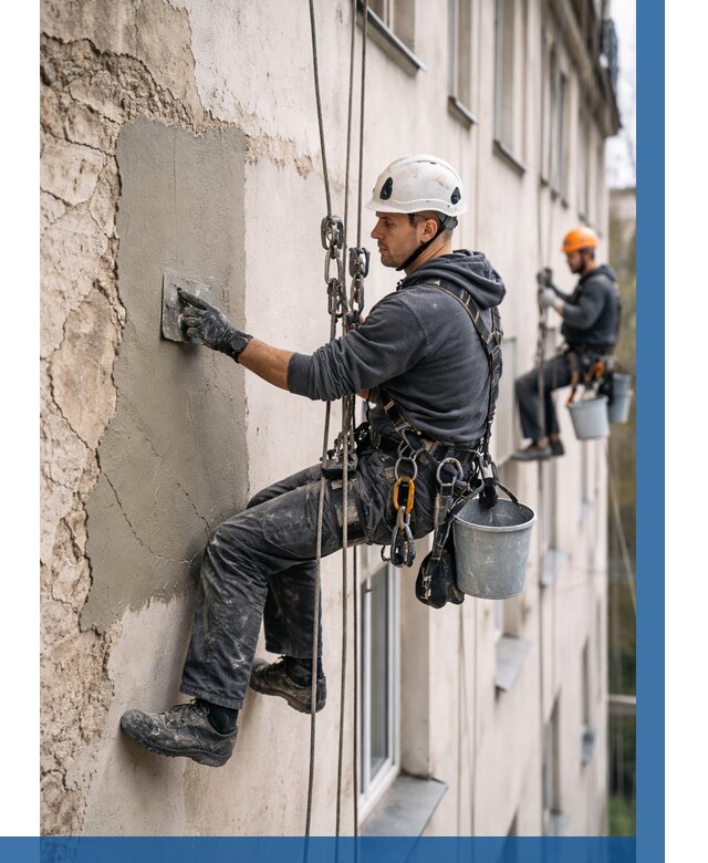 Восстановление штукатурки фасада в Партизанске от 1288 р. | ВЫСОТНИК-Прт