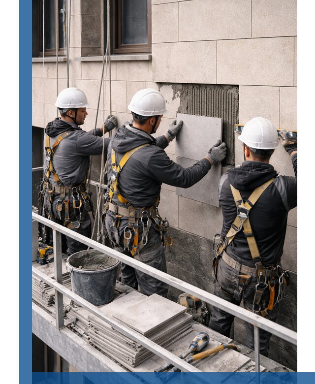 Ремонт облицовки фасада плиткой в Партизанске с гарантией