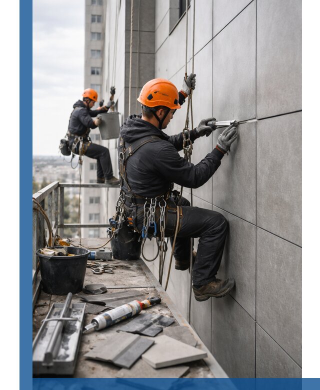 Профессиональный ремонт фасада из керамогранита в Партизанске