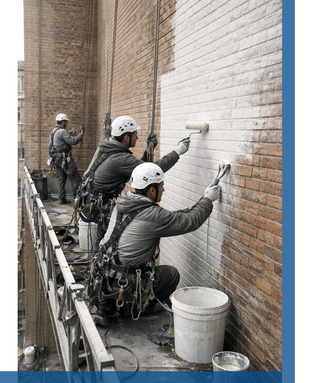 Покраска кирпичного фасада в Партизанске от 376 р. | ВЫСОТНИК-Прт