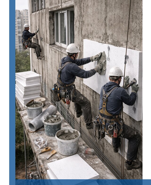 Утепление фасада пенополистиролом в Партизанске под ключ