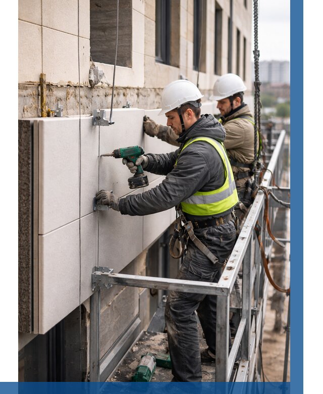 Монтаж фасадных термопанелей в Партизанске от 1610 р. | ВЫСОТНИК-Прт