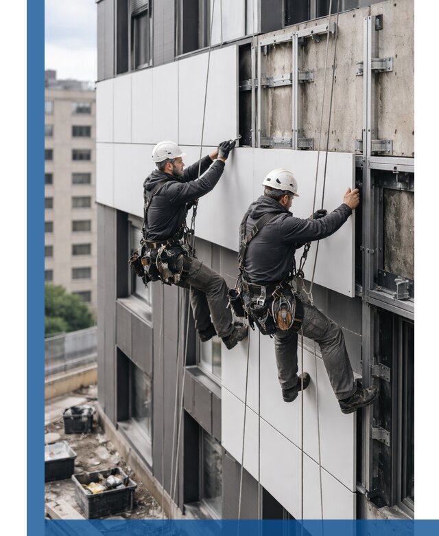 Монтаж композитных панелей фасада в Партизанске под ключ