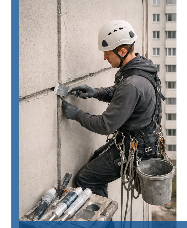Ремонт межпанельных швов в Партизанске герметизация и восстановление