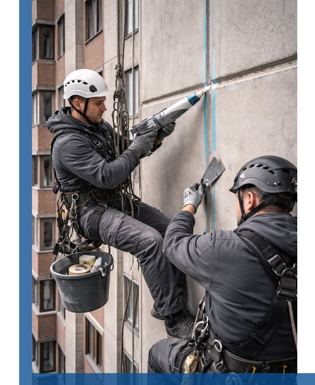 Вторичная герметизация швов фасада и кровли в Партизанске