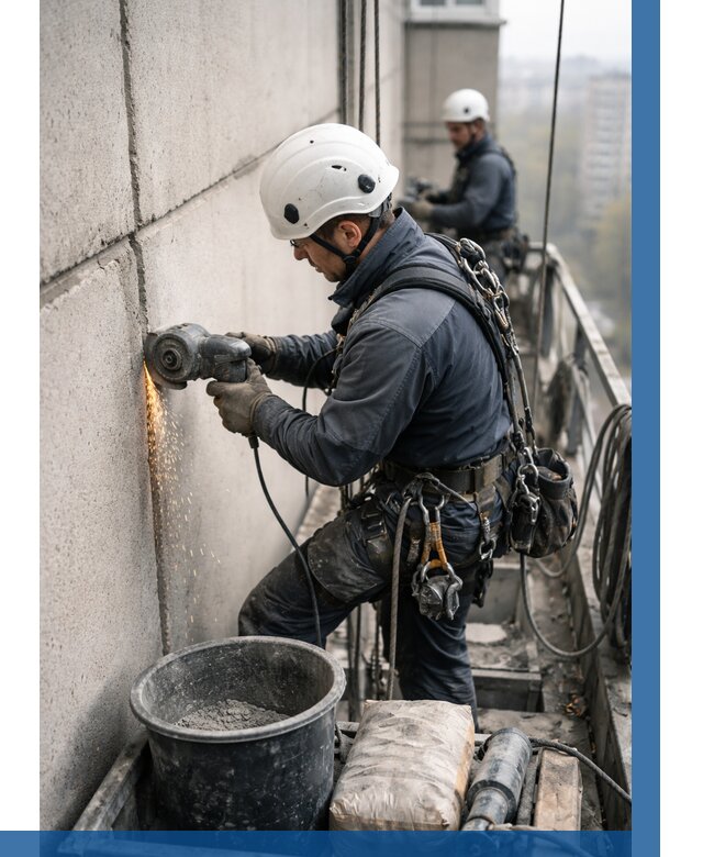 Штробление межпанельных швов в Партизанске от 1288 р. | ВЫСОТНИК-Прт