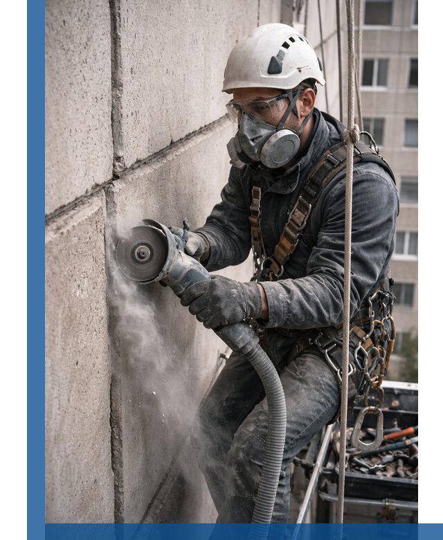 Штробление межпанельных швов в Партизанске качественно и быстро