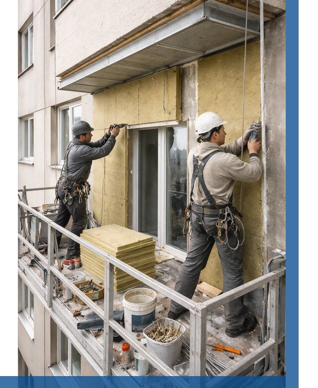 Утепление балкона снаружи в Партизанске от 1717 р. под ключ ВЫСОТНИК-Прт