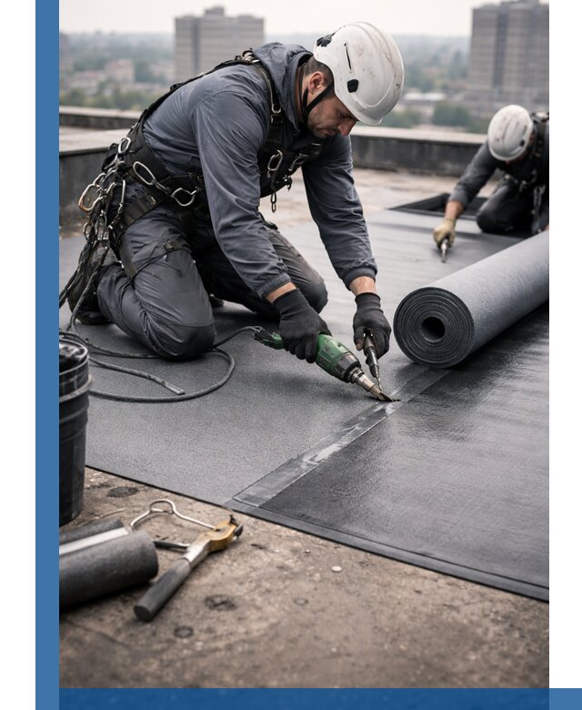 Ремонт мягкой кровли в Партизанске с выездом промальпинистов