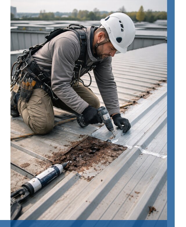 Ремонт профнастила на кровле в Партизанске от 751 р. | ВЫСОТНИК-Прт