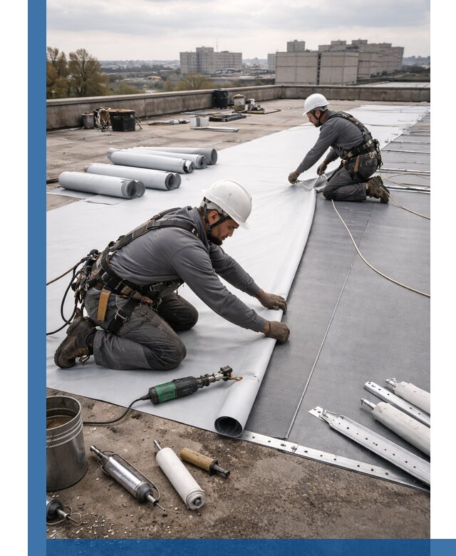 Монтаж мембранной кровли в Партизанске для промышленных зданий