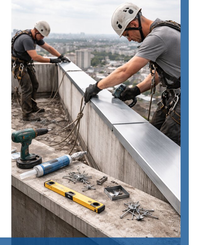 Монтаж парапетных крышек в Партизанске от 859 р. | ВЫСОТНИК-Прт