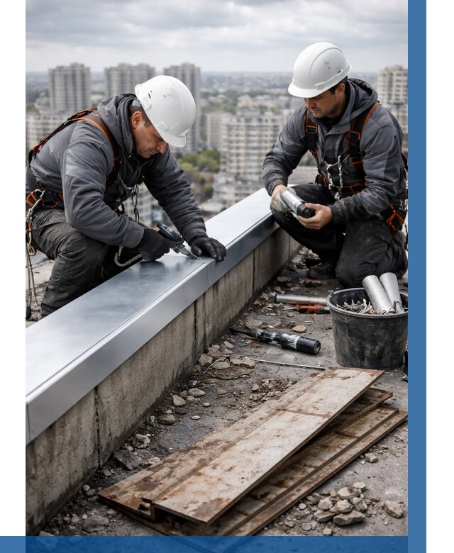 Замена парапетных крышек под ключ в Партизанске от 1288 р. | ВЫСОТНИК-Прт