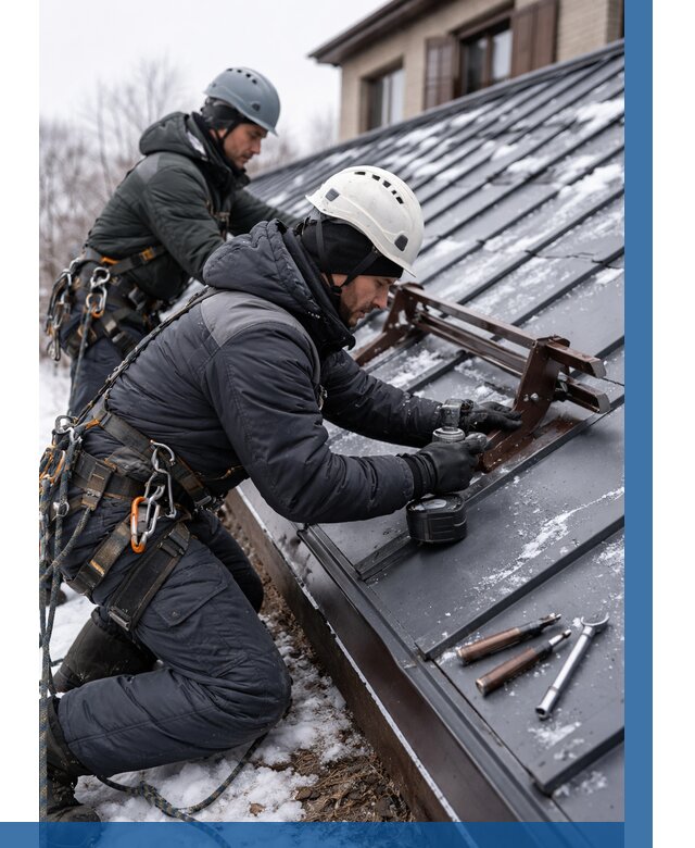 Монтаж снегозадержателей в Партизанске от 483 р. | ВЫСОТНИК-Прт