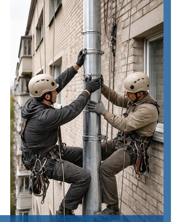 Замена водосточных труб в Партизанске от 6976 р. | ВЫСОТНИК-Прт