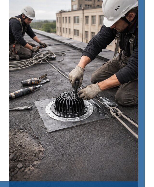 Установка водосточных воронок в Партизанске цена от 3757 р. | ВЫСОТНИК-Прт