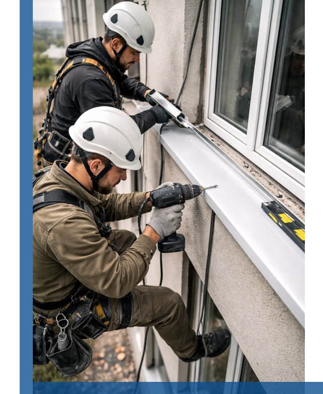 Профессиональный монтаж оконных отливов и отведения воды в Партизанске