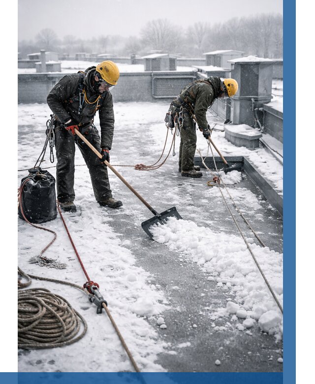 Очистка крыши от снега в Партизанске от 8050 р. | ВЫСОТНИК-Прт