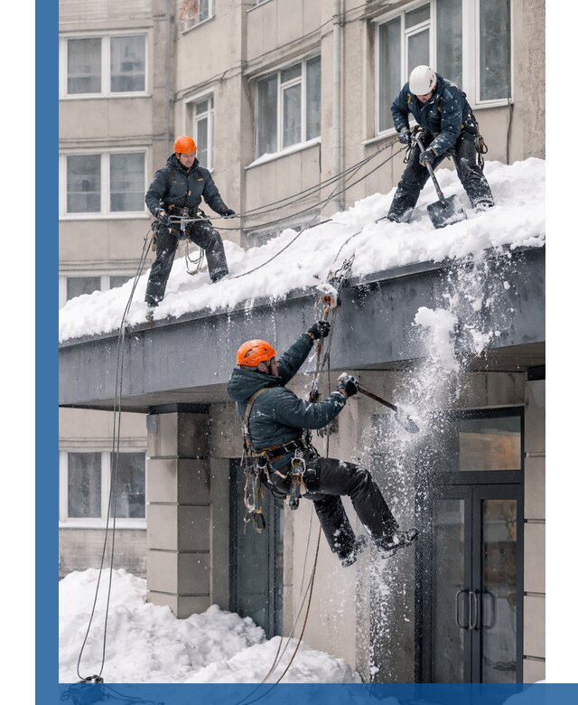 Безопасная очистка навесов от снега в Партизанске круглогодично