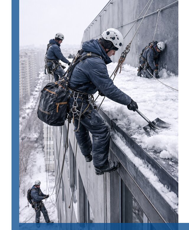 Абонентское обслуживание кровли зимой в Партизанске регулярный уход