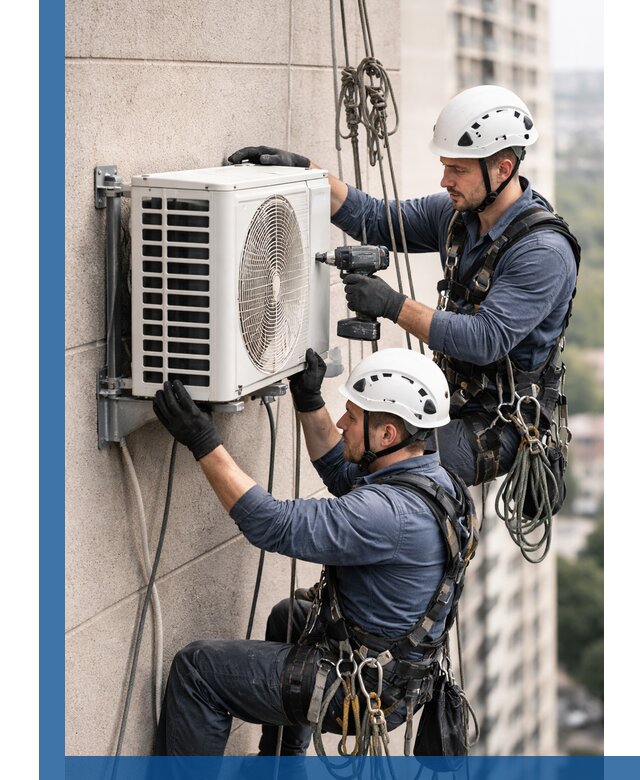 Монтаж внешнего блока кондиционера в Партизанске установка и крепление