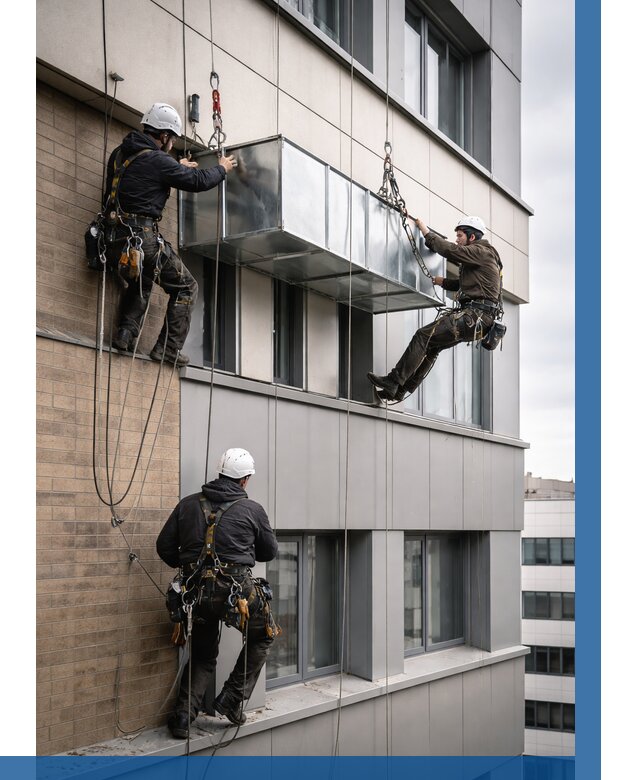 Монтаж воздуховодов на фасаде в Партизанске от 1610 р. | ВЫСОТНИК-Прт