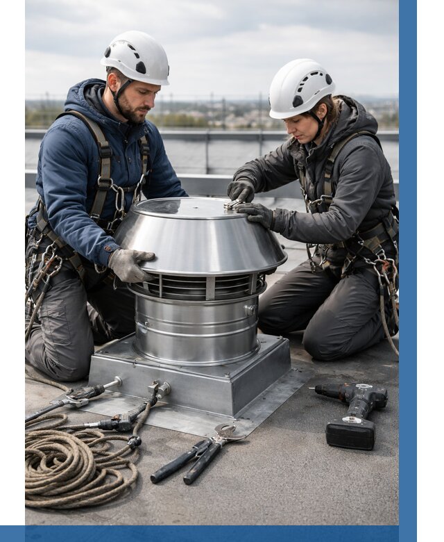 Установка дефлекторов на кровле в Партизанске от 4830 р. | ВЫСОТНИК-Прт