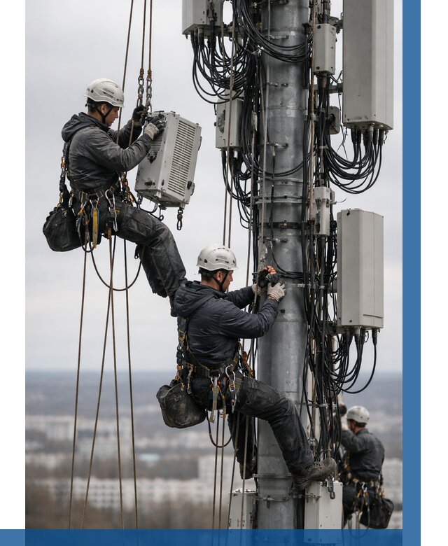 Монтаж оборудования связи на мачте в Партизанске от 8050 р. | ВЫСОТНИК-Прт