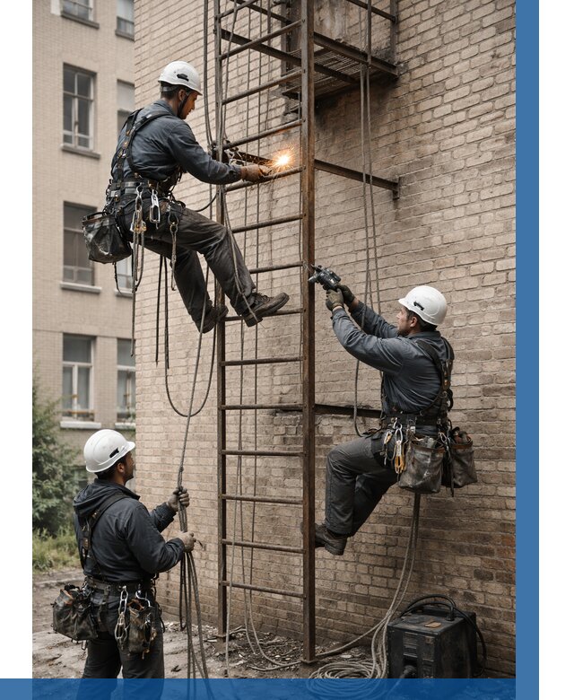 Ремонт пожарной лестницы в Партизанске от 8050 р. | ВЫСОТНИК-Прт