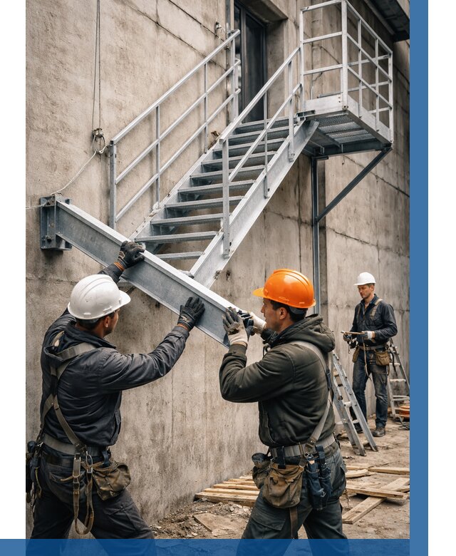 Монтаж металлических лестниц в Партизанске от 16100 р. | ВЫСОТНИК-Прт