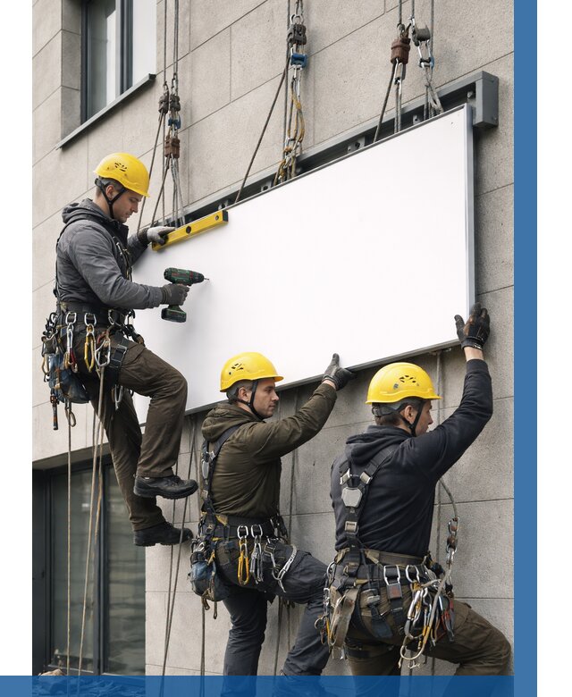 Монтаж рекламной вывески в Партизанске от 8586 р. | ВЫСОТНИК-Прт