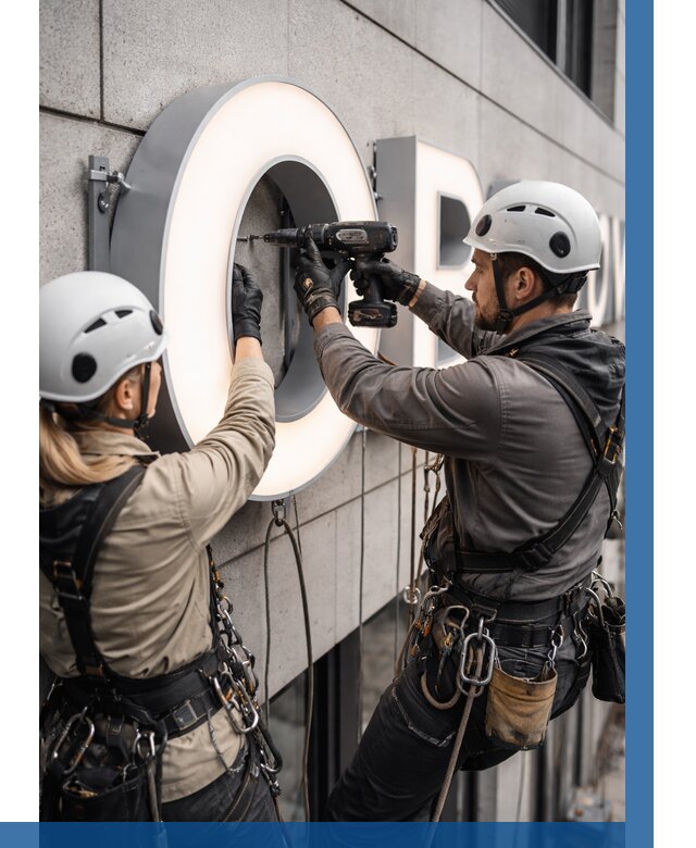 Монтаж световых букв в Партизанске от 3220 р. под ключ ВЫСОТНИК-Прт