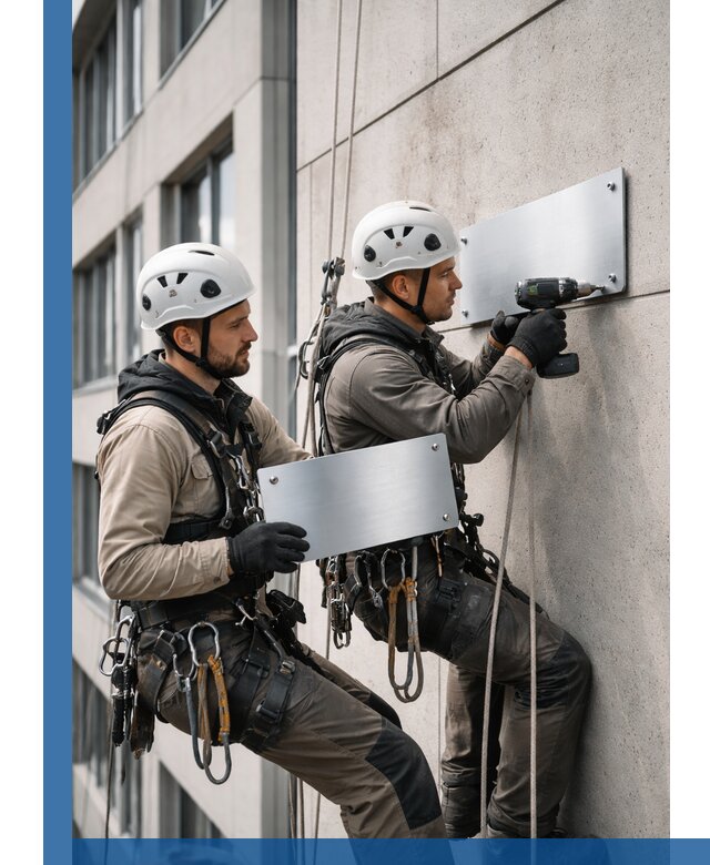 Монтаж табличек и указателей в Партизанске для зданий и сооружений