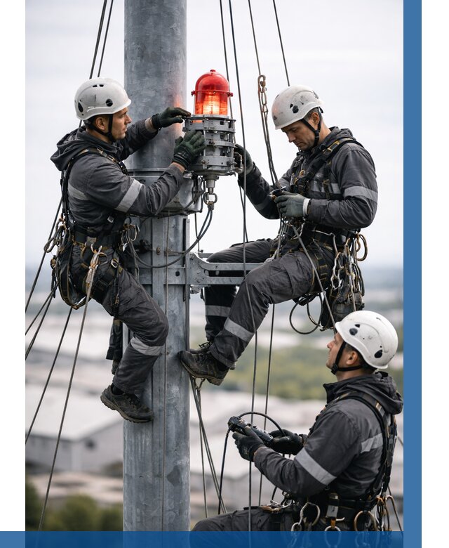 Монтаж заградительных огней в Партизанске от 9123 р. | ВЫСОТНИК-Прт