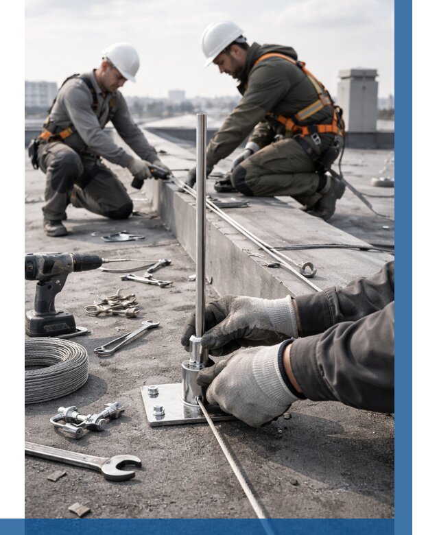 Монтаж молниезащиты на кровле в Партизанске цена от 26833 р. | ВЫСОТНИК-Прт