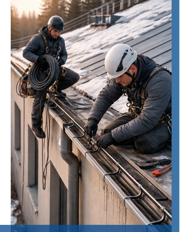 Монтаж греющего кабеля на кровле в Партизанске от 483 р. | ВЫСОТНИК-Прт