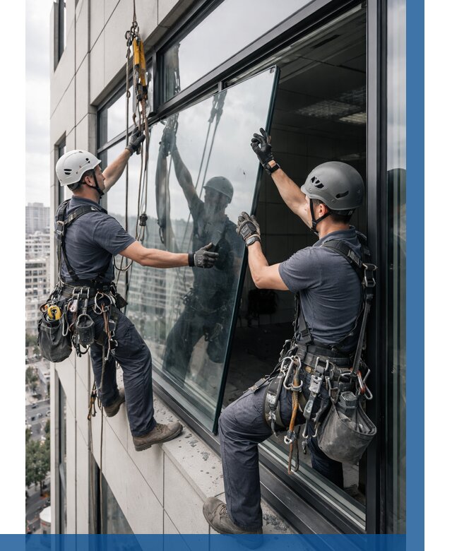 Замена стеклопакетов на высоте в Партизанске от 5903 р. | ВЫСОТНИК-Прт