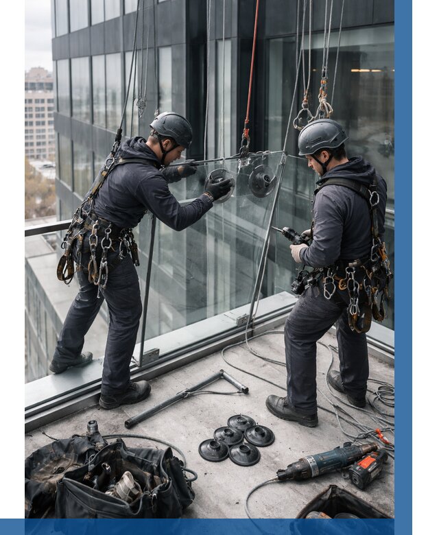 Монтаж стеклянных ограждений в Партизанске от 2683 р. | ВЫСОТНИК-Прт