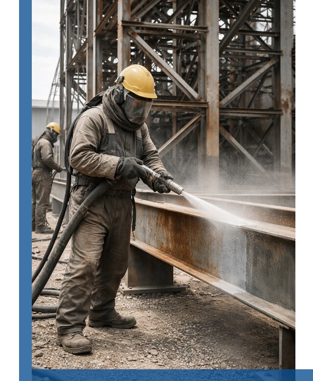 Пескоструйная очистка металлоконструкций в Партизанске промышленная